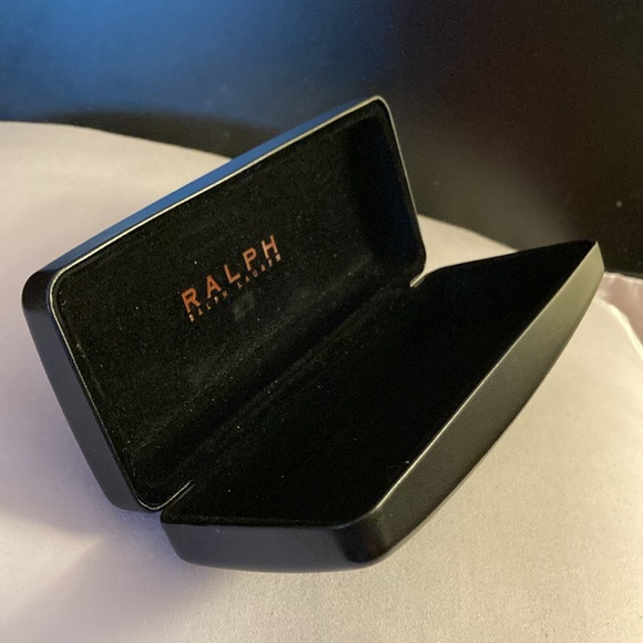 Ralph Lauren Black Hard Clam Shell Glass Case and New Cleaning Cloth - Picture 7 of 8